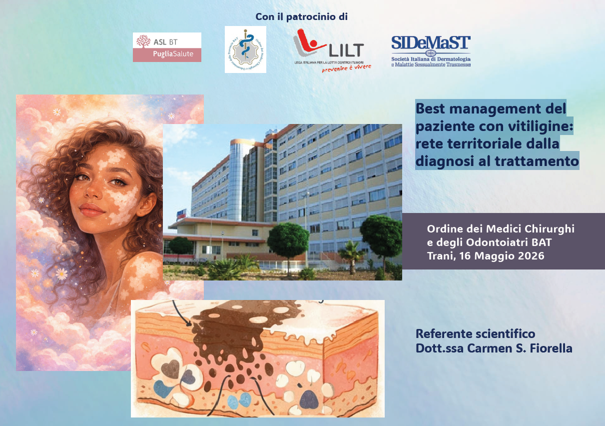 Best management del paziente con vitiligine: rete territoriale dalla diagnosi al trattamento