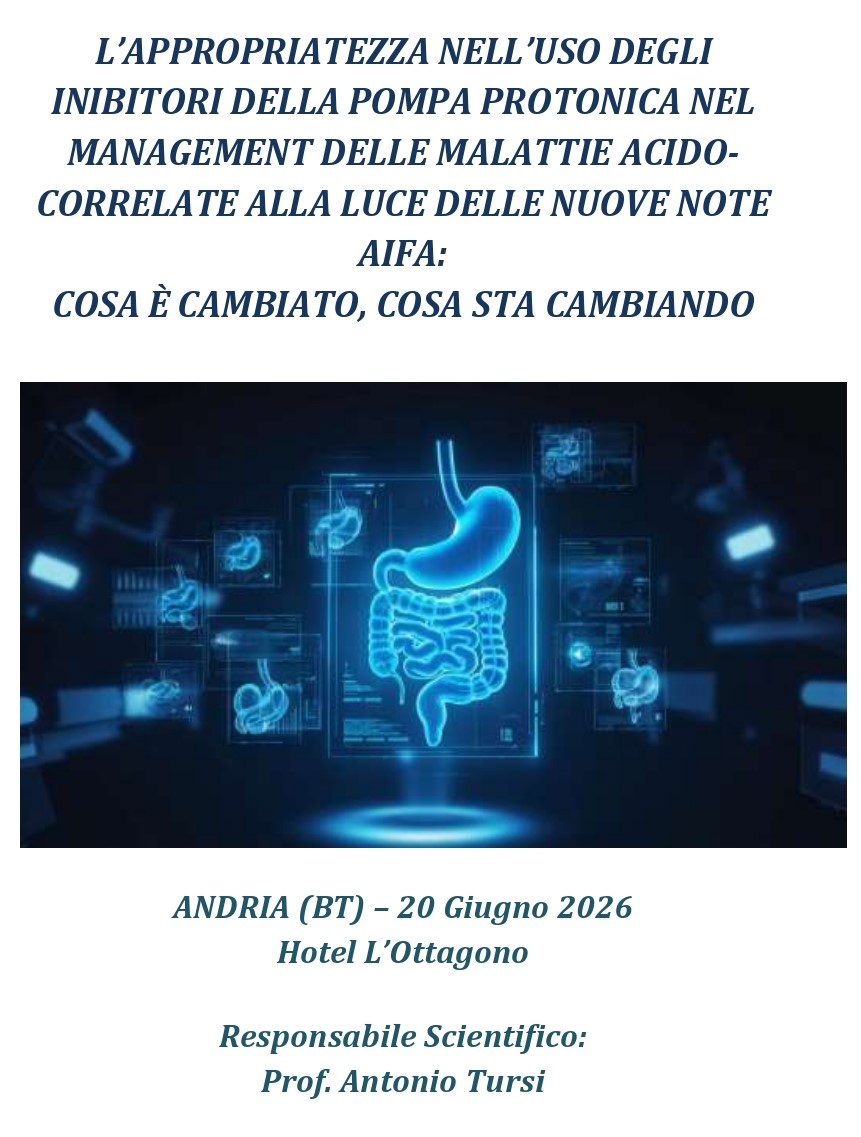 L’APPROPRIATEZZA NELL’USO DEGLI INIBITORI DELLA POMPA PROTONICA NEL MANAGEMENT DELLE MALATTIE ACIDO-CORRELATE ALLA LUCE DELLE NUOVE NOTE AIFA: COSA È CAMBIATO, COSA STA CAMBIANDO